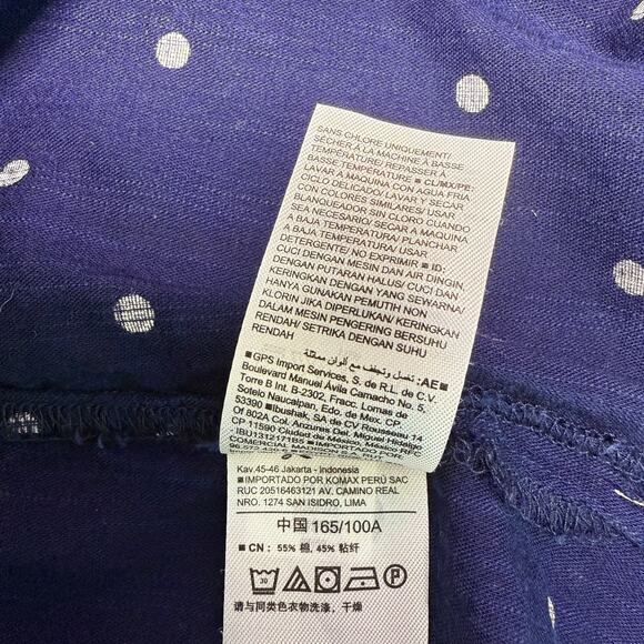 Old Navy Womens Sleeveless Polka Dot Top Size L Button Classic Preppy Minimalist - Picture 6 of 6